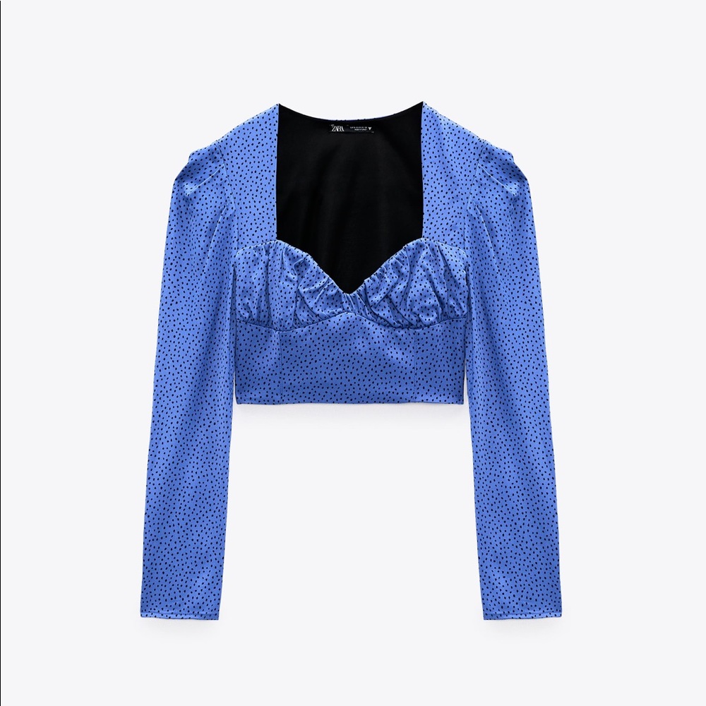 ZARA Dotted Crop Top